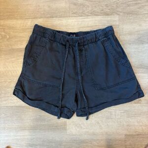 Gap Shorts Women XS Navy Elastic Lyocell Drawstring Pull On Pockets